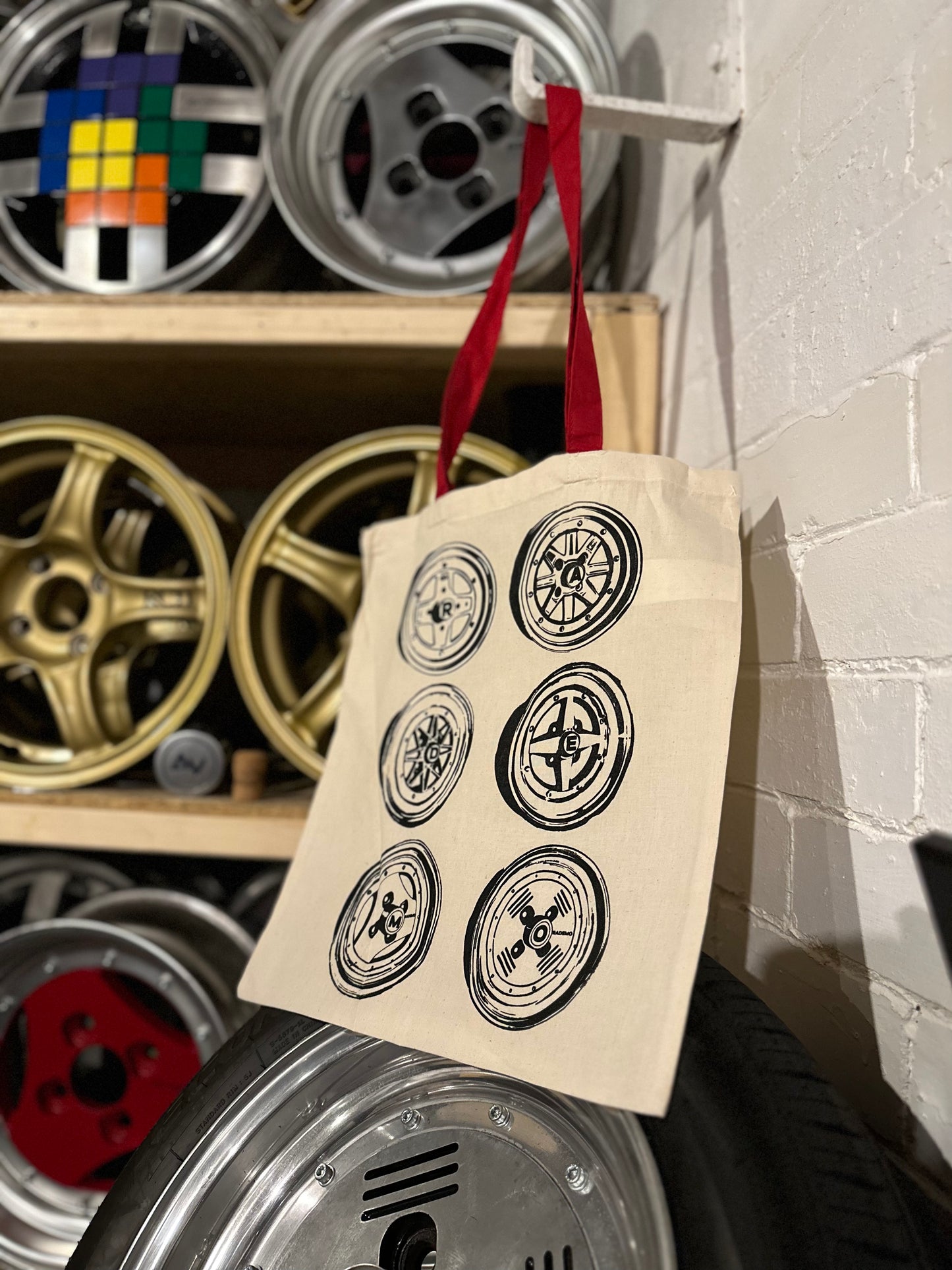 Small Wheels Tote Bag