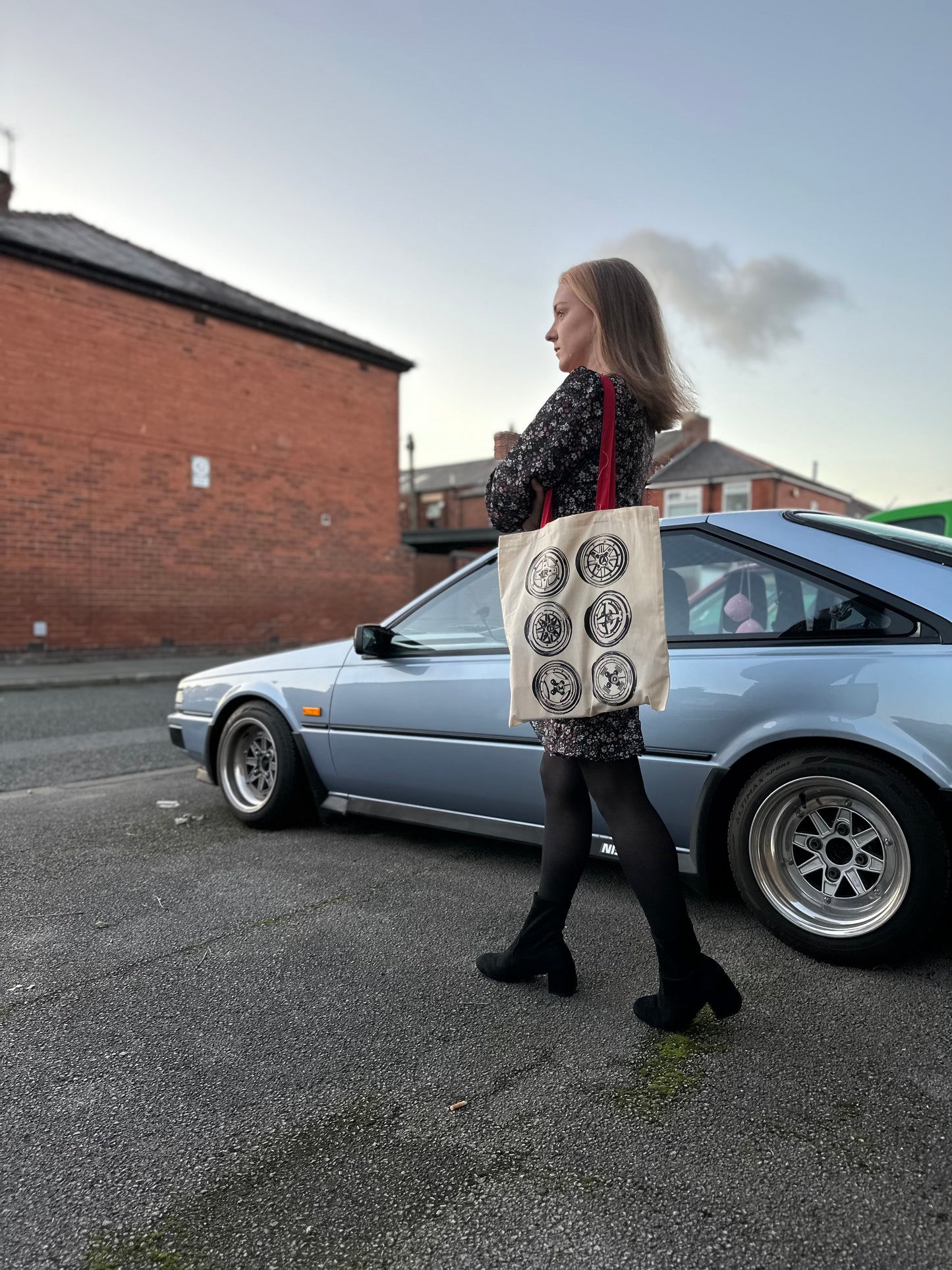 Small Wheels Tote Bag