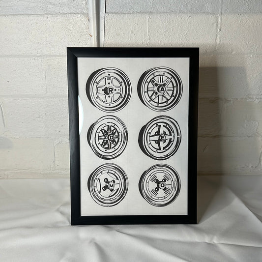 Small Wheels Framed Print