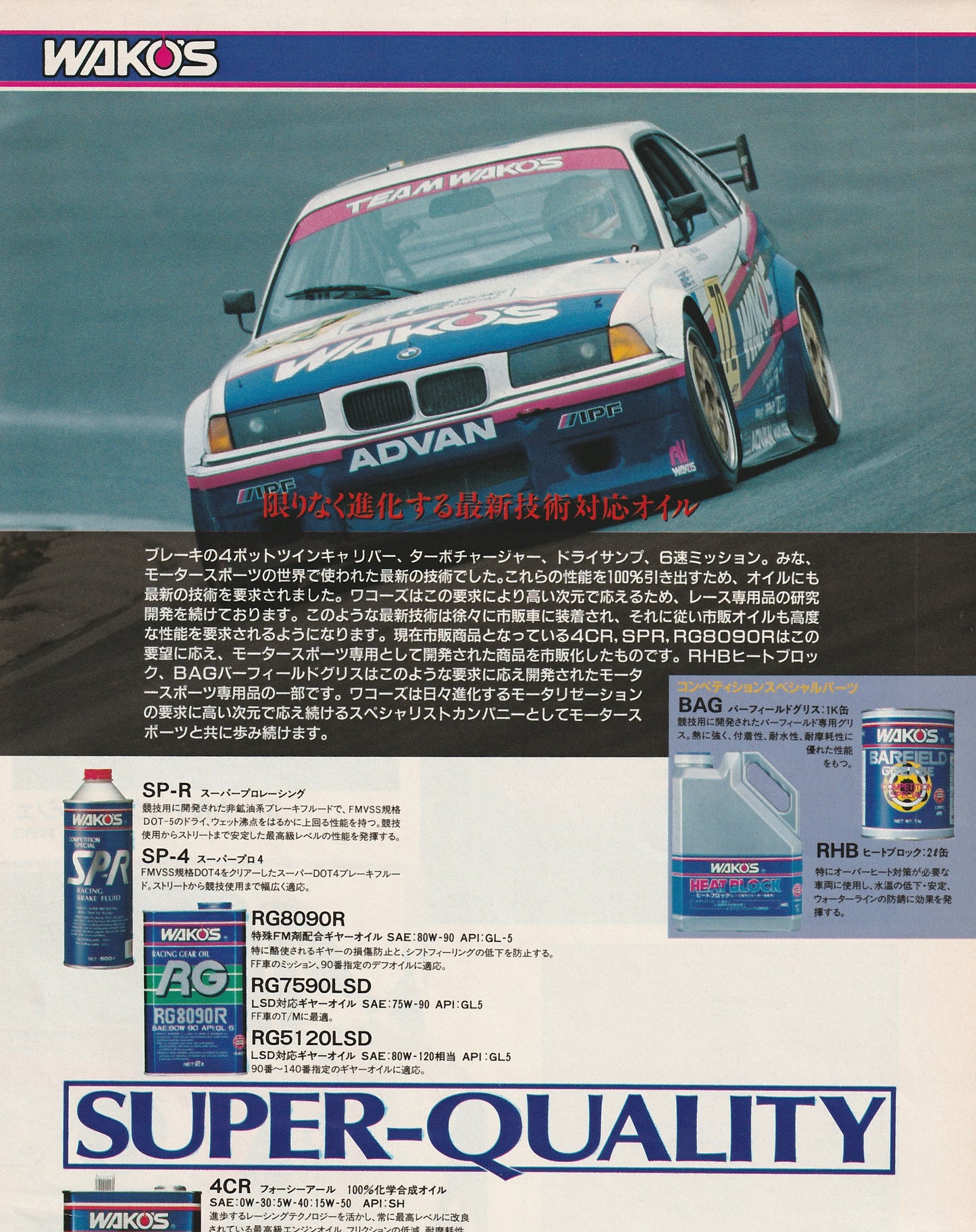 E36 Wako’s Oil Advert framed