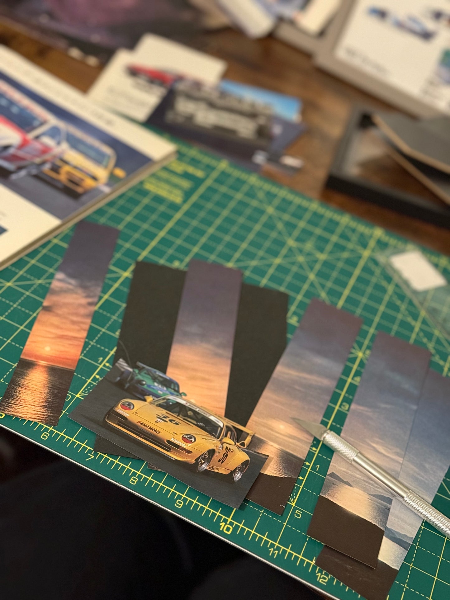 Porsche 911 framed collage